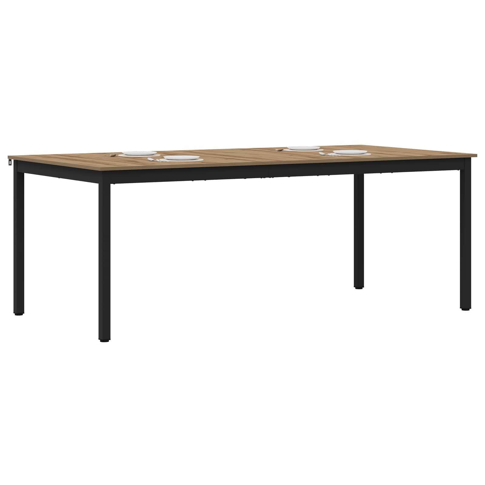 vidaXL Eettafels 180 x 90 x 75 cm Bewerkt hout Rechthoekig