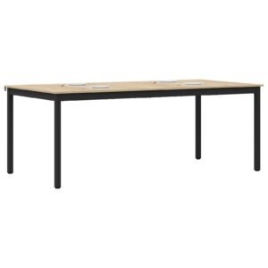 vidaXL Eettafels 200 x 100 x 75 cm Bewerkt hout Rechthoekig