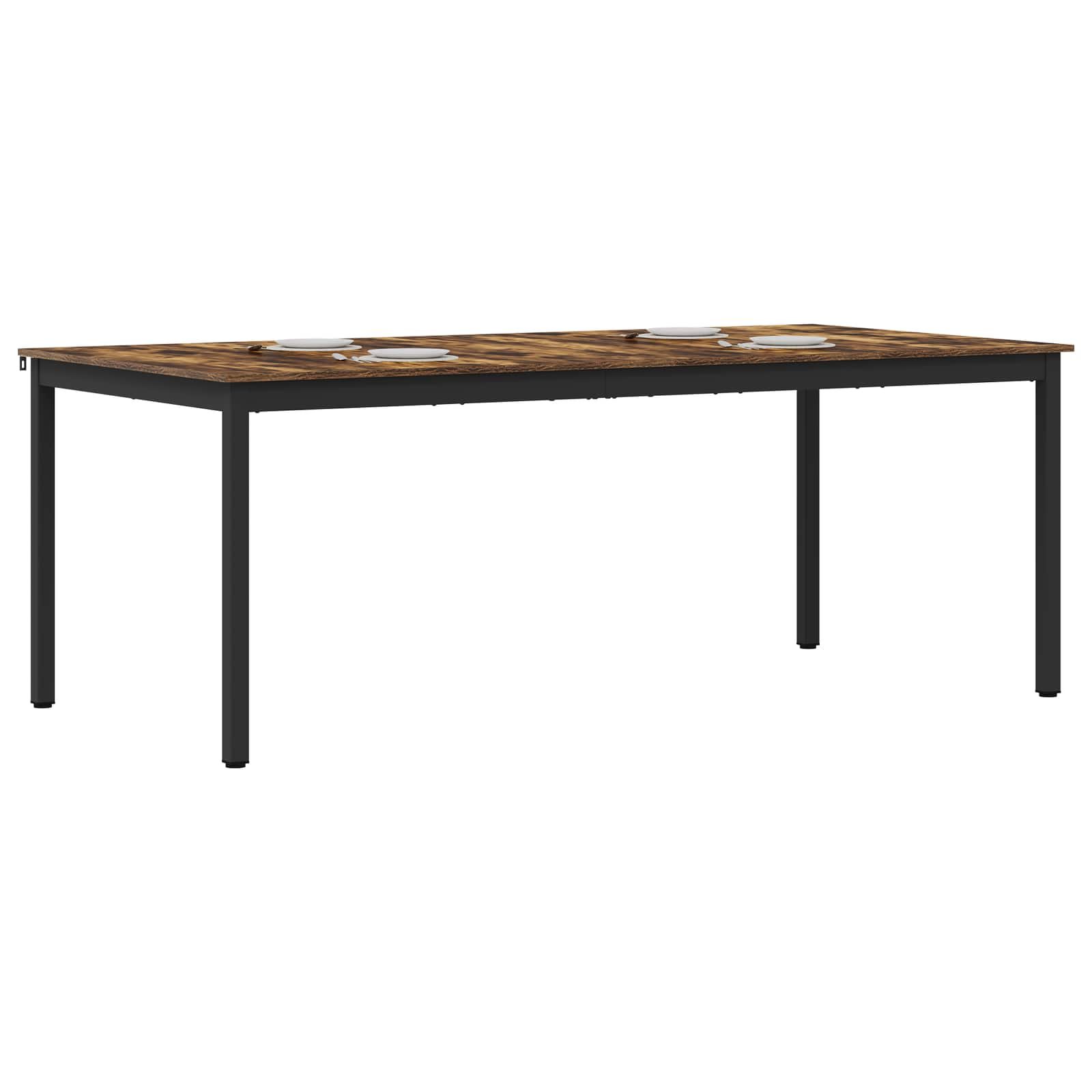 vidaXL Eettafels 200 x 100 x 75 cm Bewerkt hout Rechthoekig