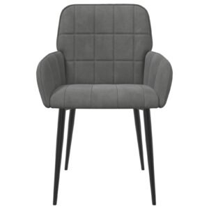 vidaXL Eettafelstoelen 4 st fluweel Donkergrijs 57 x 50 x 85 cm