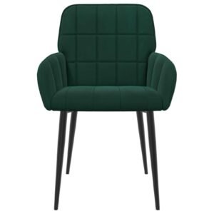 vidaXL Eettafelstoelen 4 st fluweel Donkergroen 57 x 50 x 85 cm