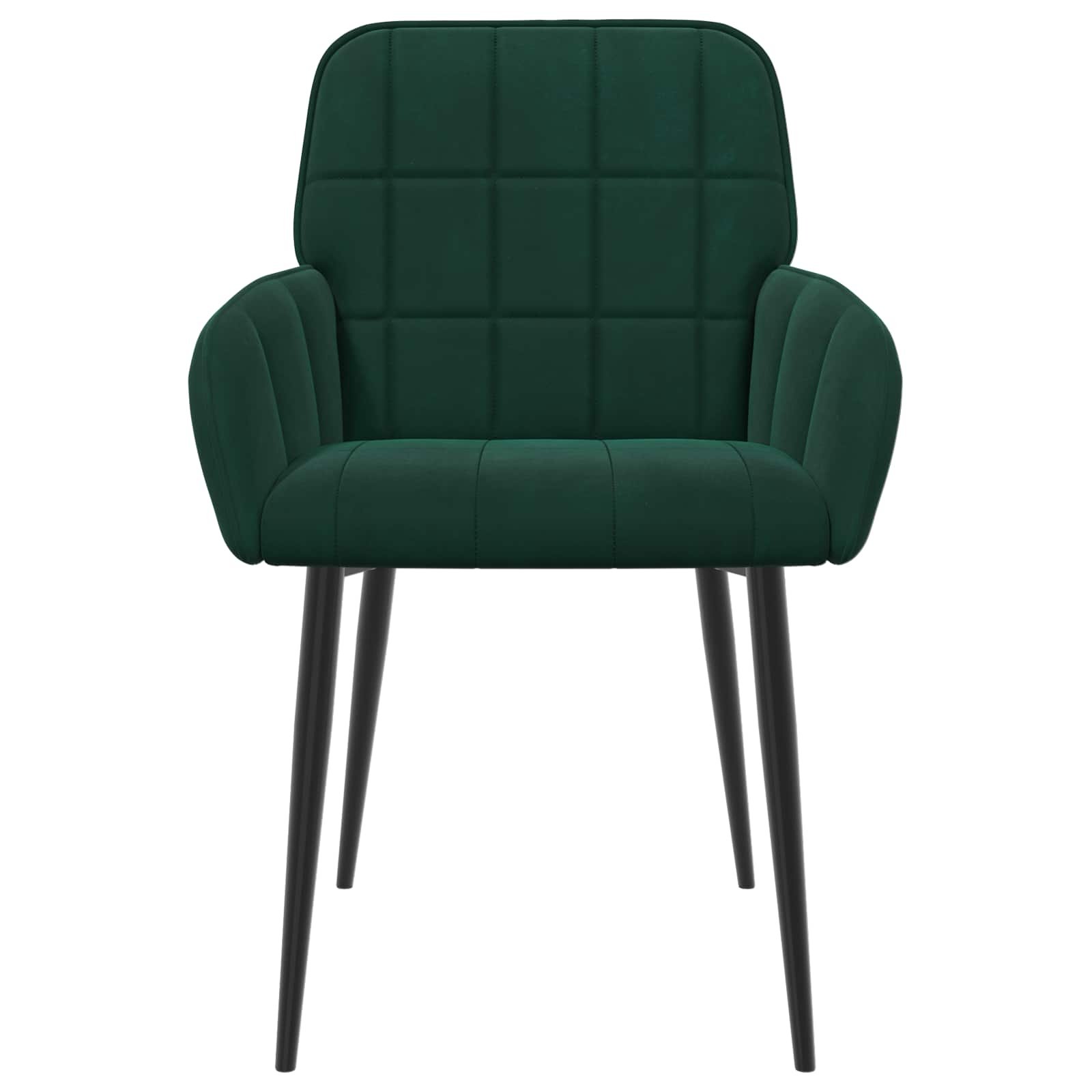 vidaXL Eettafelstoelen 4 st fluweel Donkergroen 57 x 50 x 85 cm