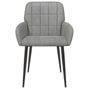 vidaXL Eettafelstoelen 4 st fluweel Lichtgrijs 57 x 50 x 85 cm