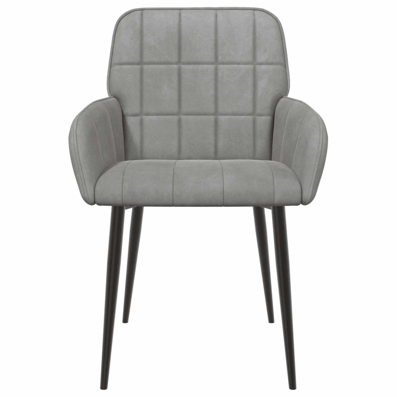 vidaXL Eettafelstoelen 4 st fluweel Lichtgrijs 57 x 50 x 85 cm
