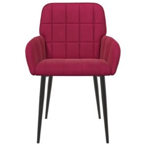 vidaXL Eettafelstoelen 4 st fluweel Wijnrood 57 x 50 x 85 cm