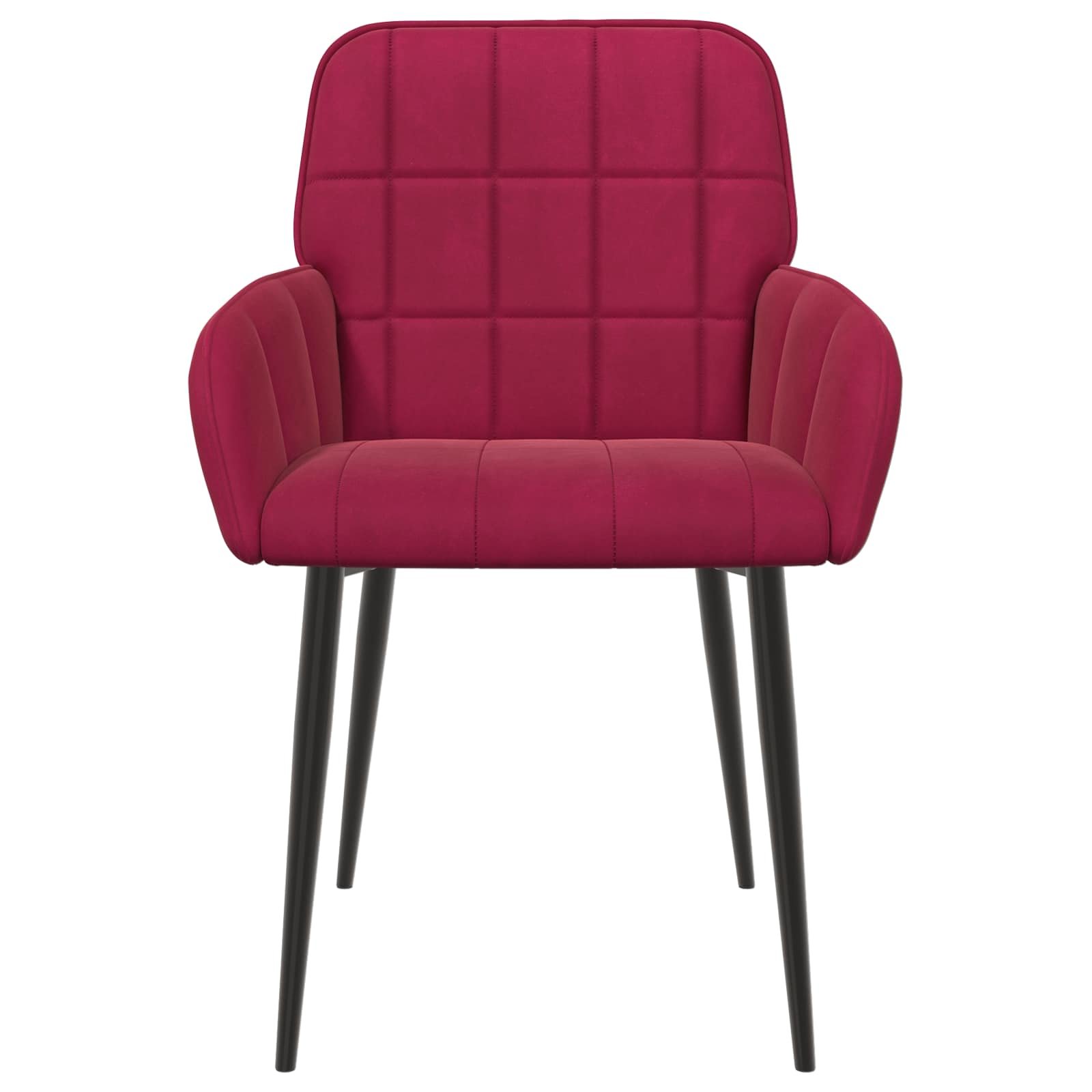 vidaXL Eettafelstoelen 4 st fluweel Wijnrood 57 x 50 x 85 cm