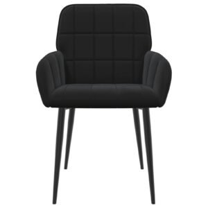vidaXL Eettafelstoelen 4 st fluweel Zwart 57 x 50 x 85 cm