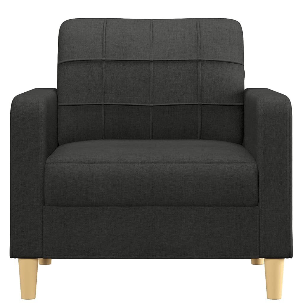 vidaXL Fauteuil 60 cm stof zwart