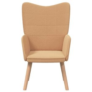 vidaXL Fauteuil Beige 62 x 67 x 95,5 cm Sherpa Stof