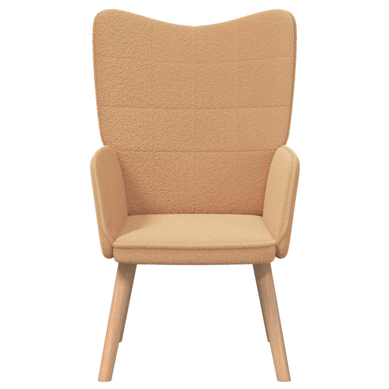 vidaXL Fauteuil Beige 62 x 67 x 95,5 cm Sherpa Stof
