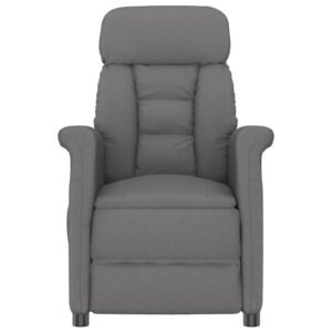vidaXL Fauteuil Donkergrijs Microvezel