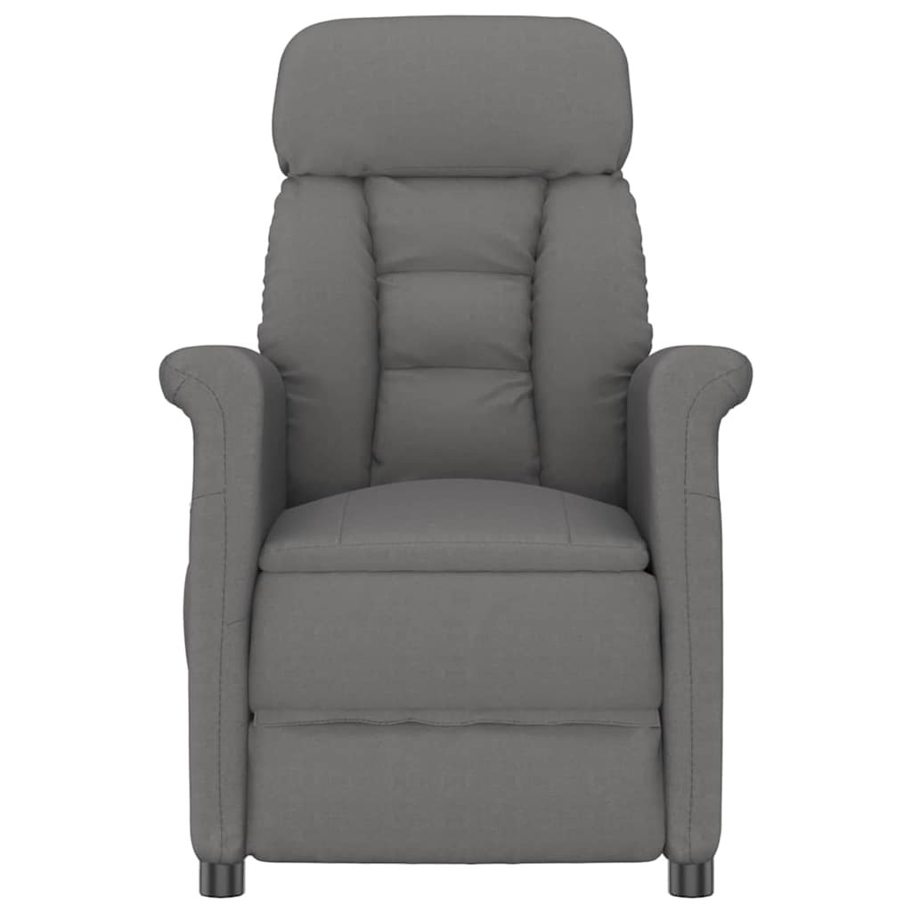 vidaXL Fauteuil Donkergrijs Microvezel