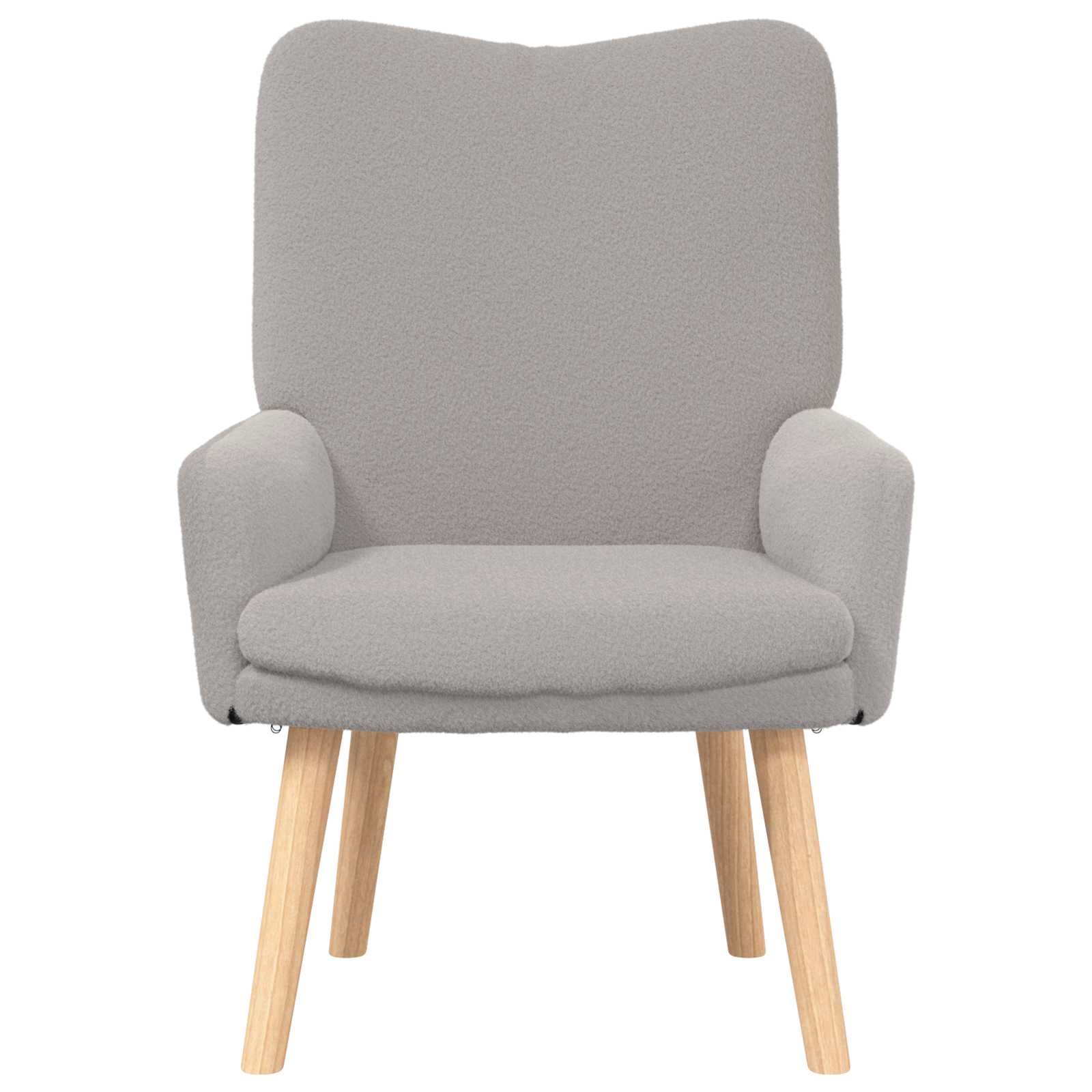vidaXL Fauteuil Lichtgrijs 63 x 67 x 94 cm Schapenstof en Triplex