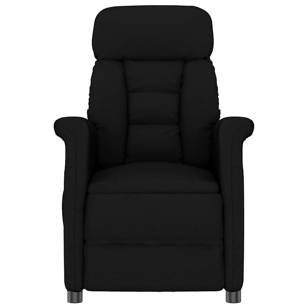 vidaXL Fauteuil Zwart Microvezel