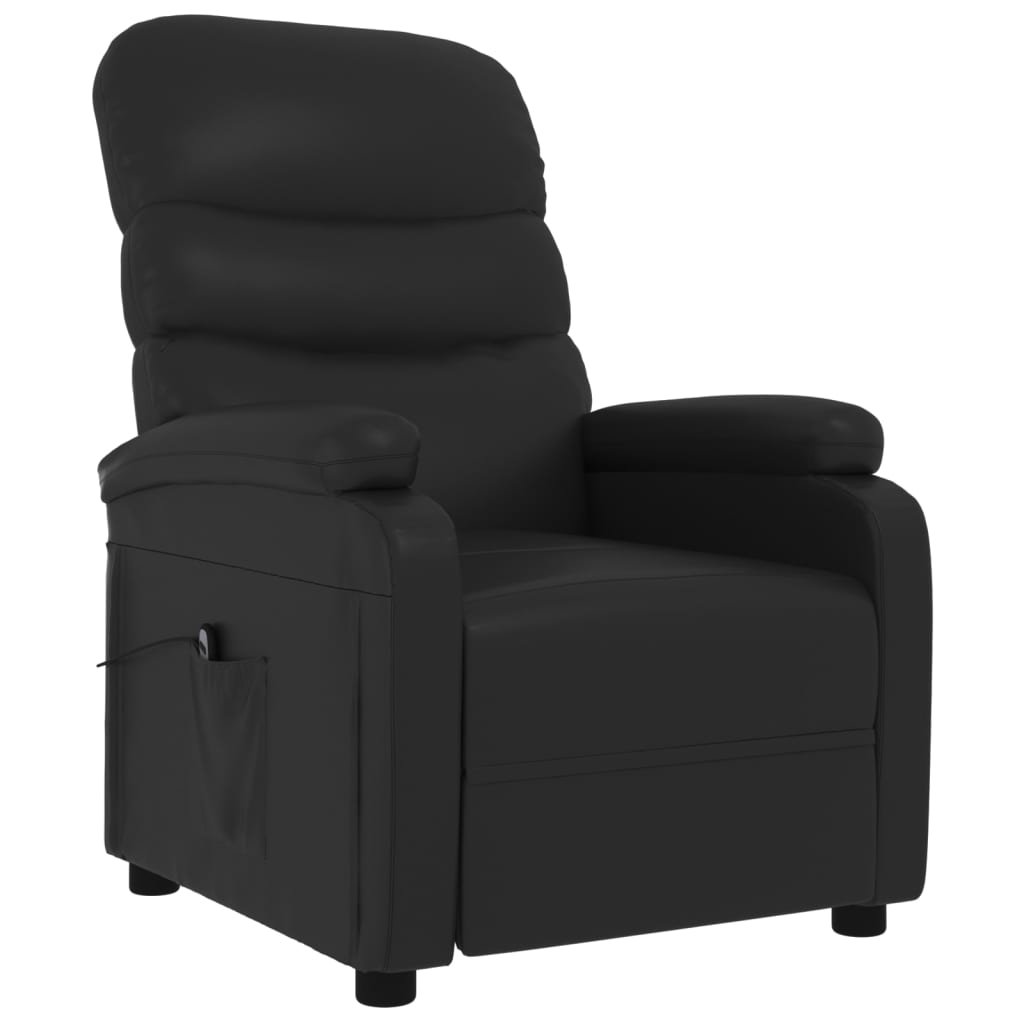 vidaXL Fauteuil elektrisch verstelbaar kunstleer zwart