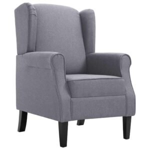 vidaXL Fauteuil stof donkergrijs