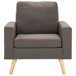 vidaXL Fauteuil stof taupe