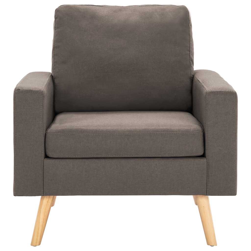 vidaXL Fauteuil stof taupe