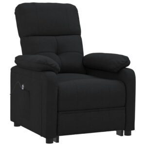 vidaXL Fauteuil verstelbaar elektrisch stof zwart