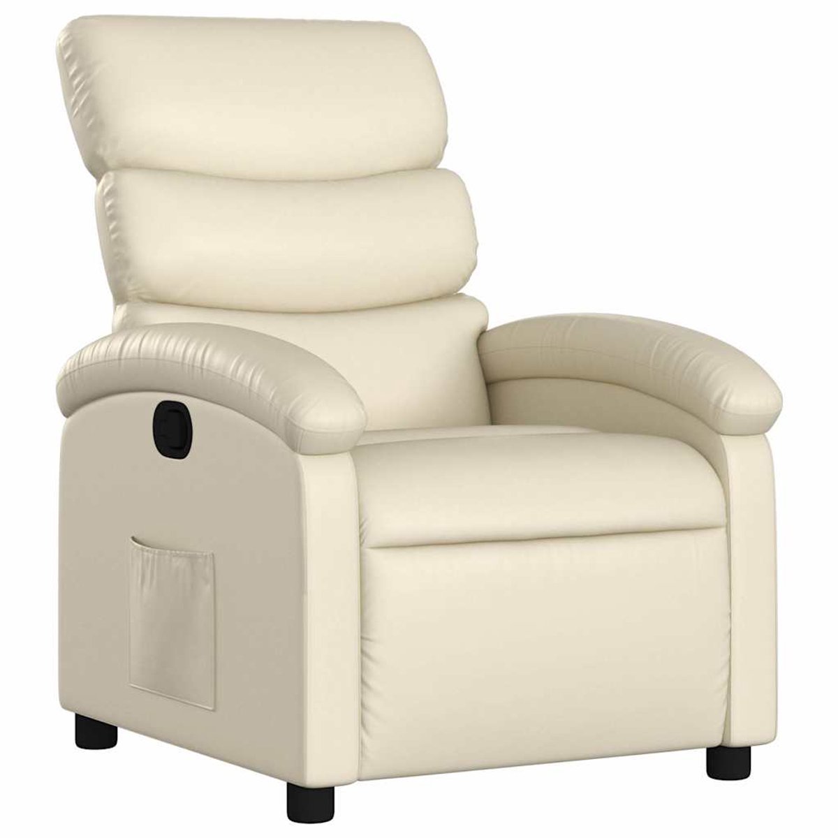 vidaXL - Fauteuil - verstelbaar - kunstleer - crèmekleurig