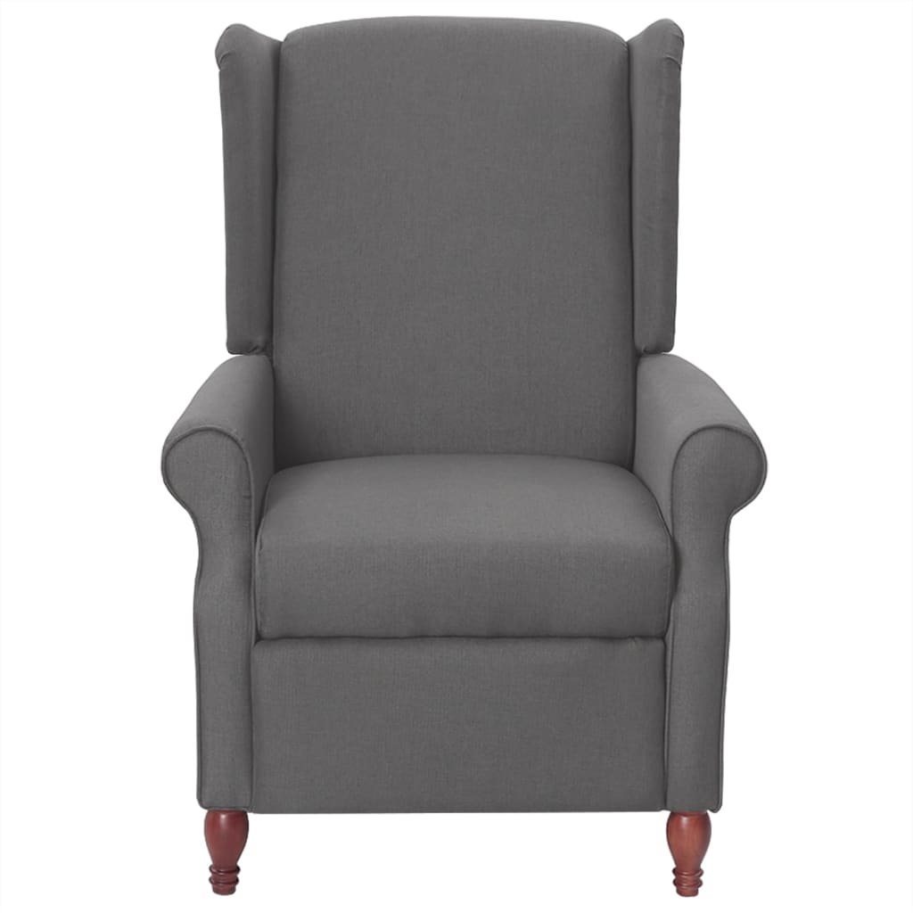 vidaXL Fauteuil verstelbaar stof lichtgrijs