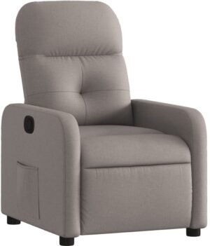 vidaXL - Fauteuil - verstelbaar - stof - taupe