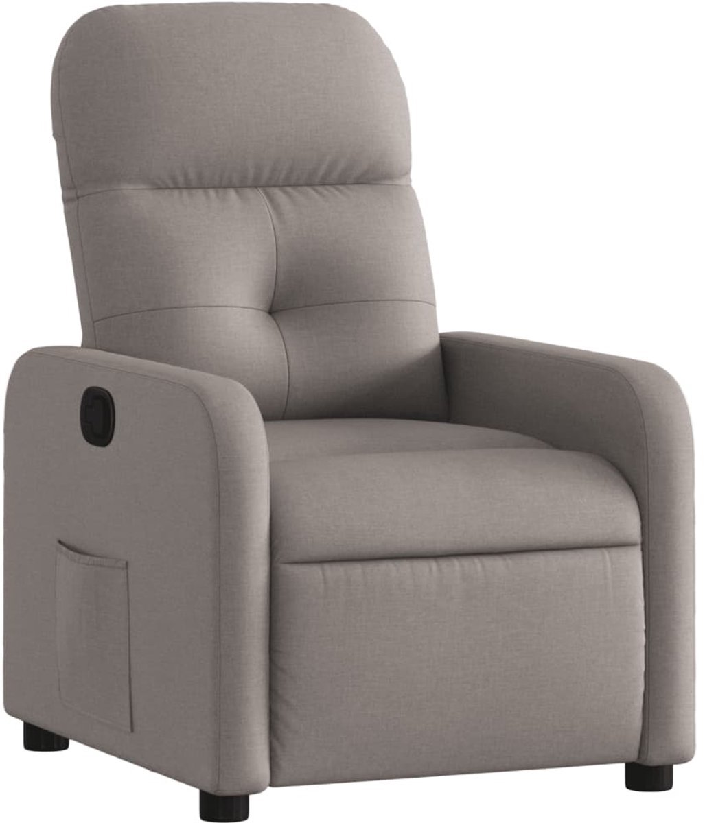 vidaXL - Fauteuil - verstelbaar - stof - taupe