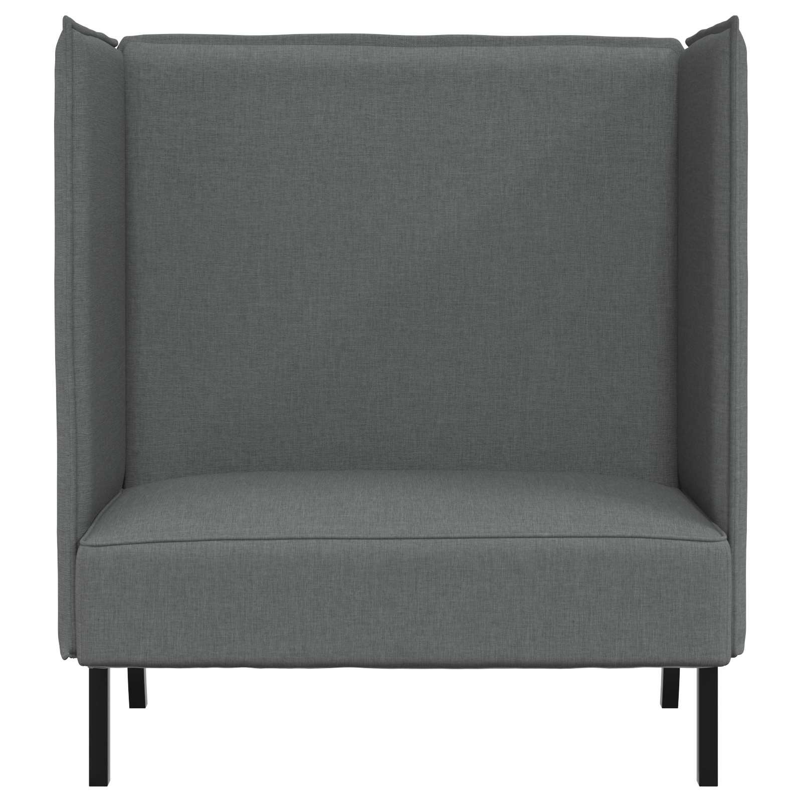 vidaXL Hoge Rug Bank 101cm Donkergrijs Stof