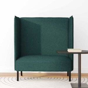 vidaXL Hoge Rug Bank 101cm Donkergroen Stof