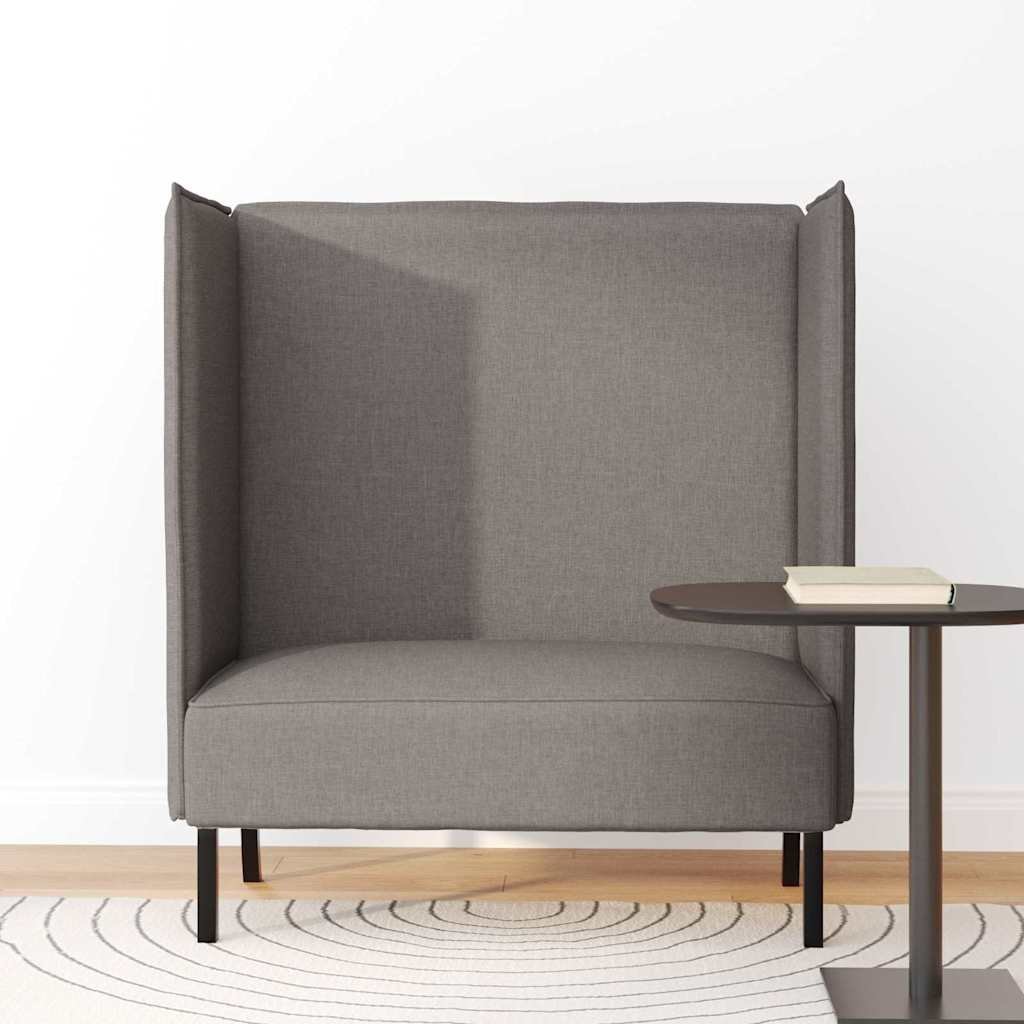vidaXL Hoge Rug Bank 101cm Taupe Stof