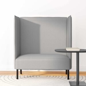 vidaXL Hoge Rug Bank Wolken grijs 109 x 56 x 121 cm Stof