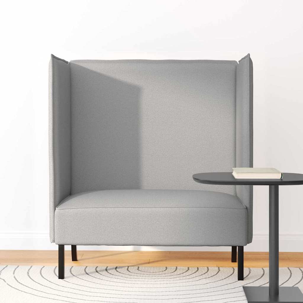 vidaXL Hoge Rug Bank Wolken grijs 109 x 56 x 121 cm Stof