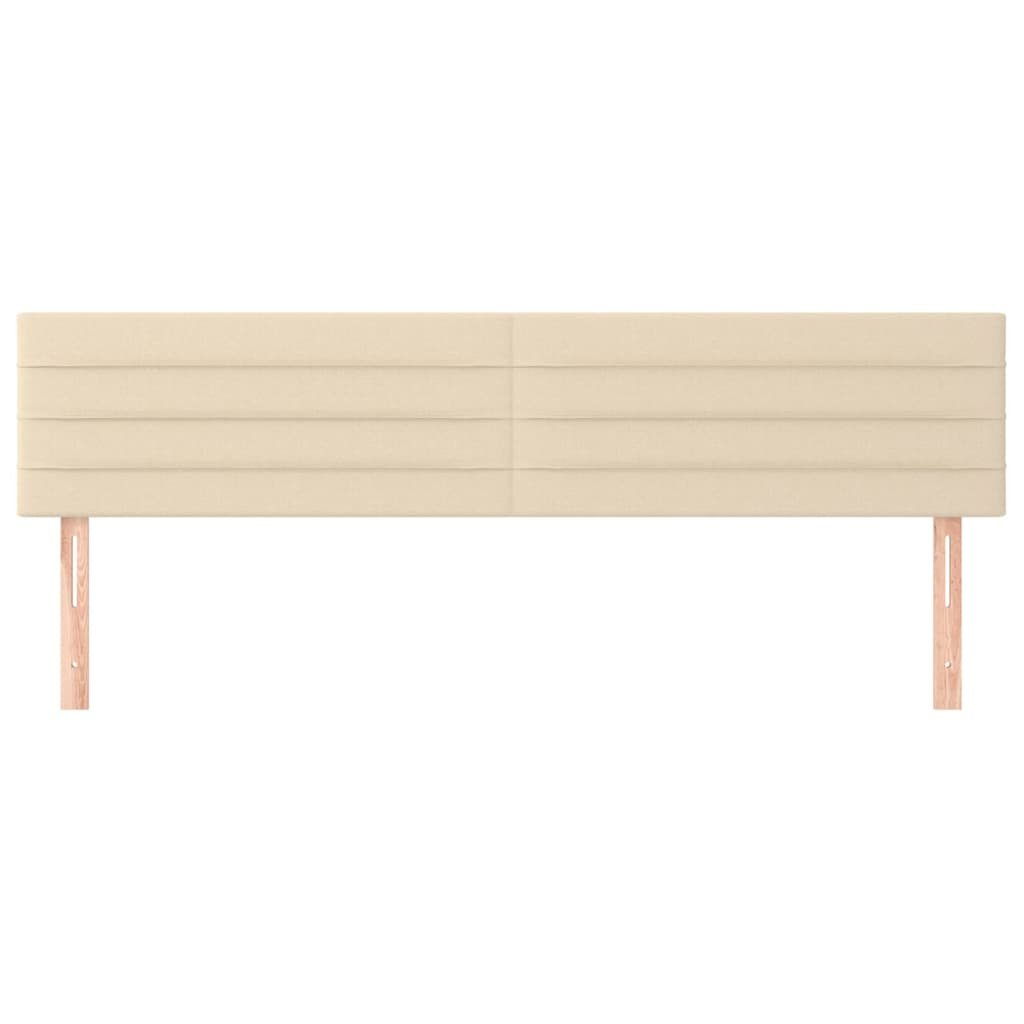 vidaXL Hoofdborden 2 st 80x5x78/88 cm stof crèmekleurig