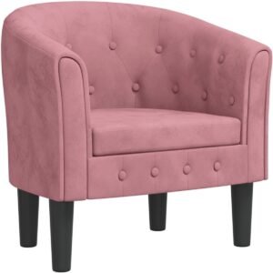 vidaXL - Kuipstoel - fluweel - roze