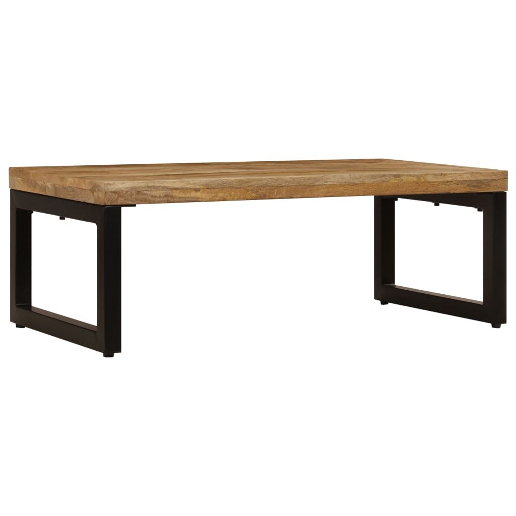 vidaXL Salontafel 100x50x35 cm massief mangohout en staal