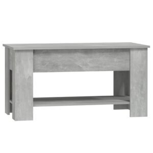 vidaXL Salontafel 101x49x52 cm bewerkt hout betongrijs