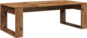 vidaXL - Salontafel - 102x50x35 - cm - bewerkt - hout - oude - houtkleurig