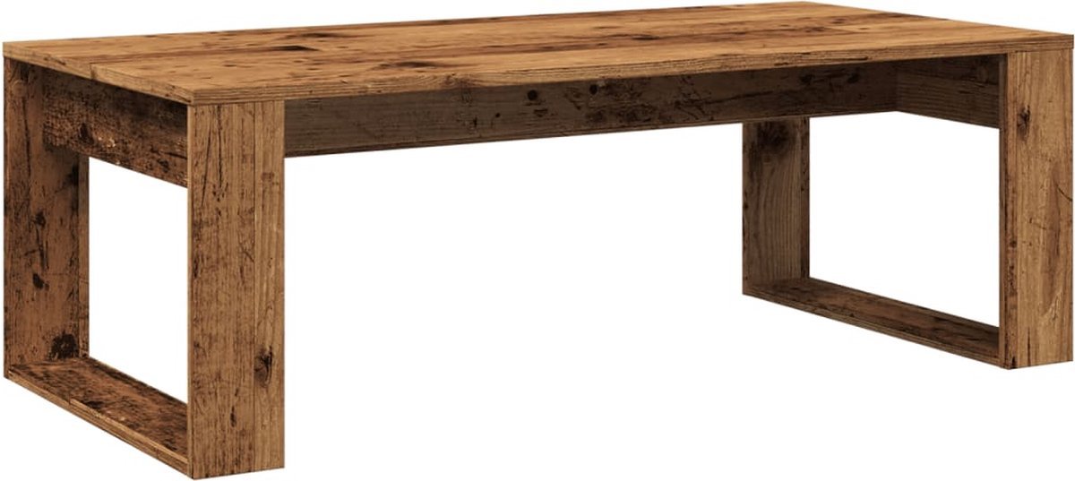 vidaXL - Salontafel - 102x50x35 - cm - bewerkt - hout - oude - houtkleurig