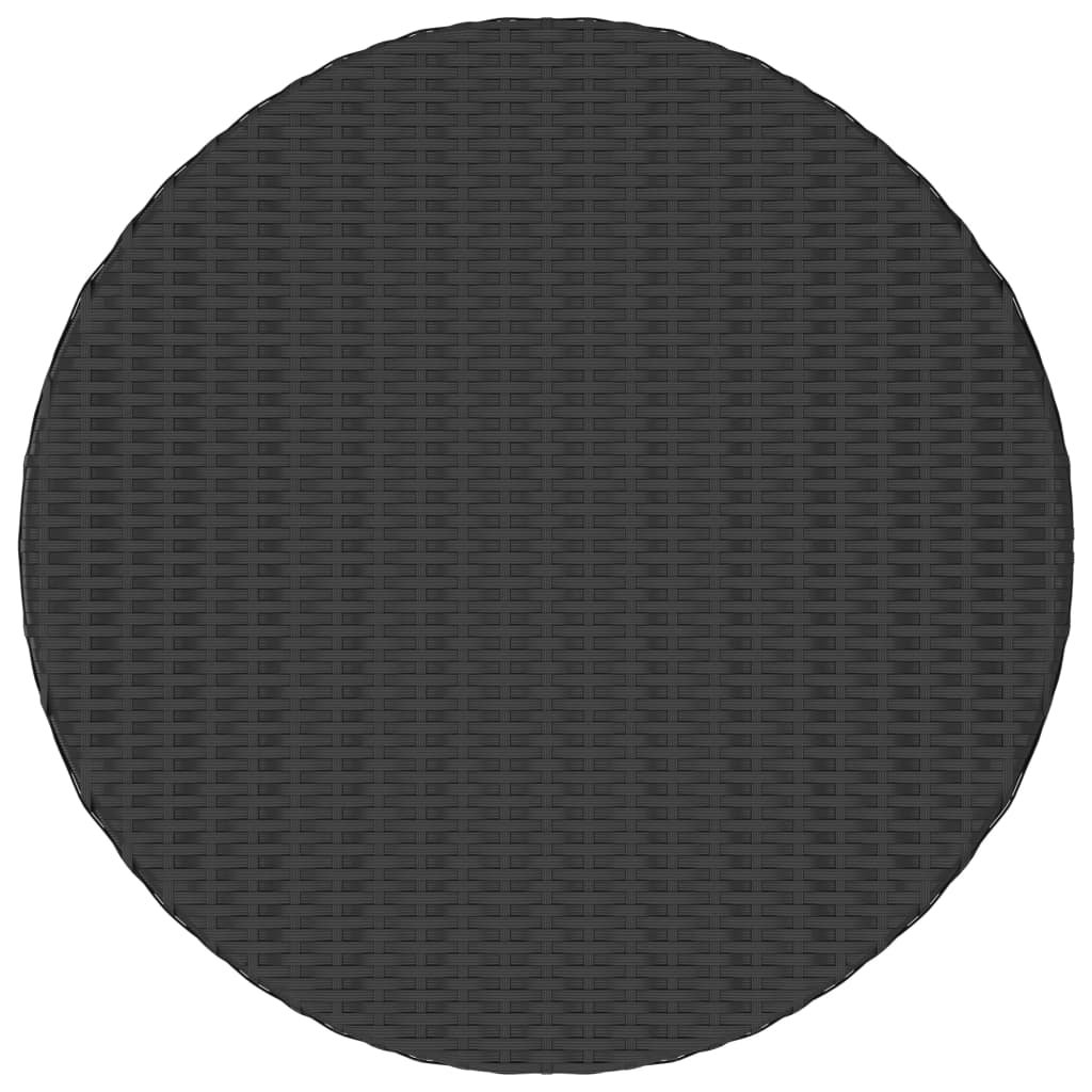 vidaXL Salontafel 68x68x30 cm poly rattan zwart