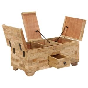 vidaXL Salontafel 80x40x35 cm massief mangohout