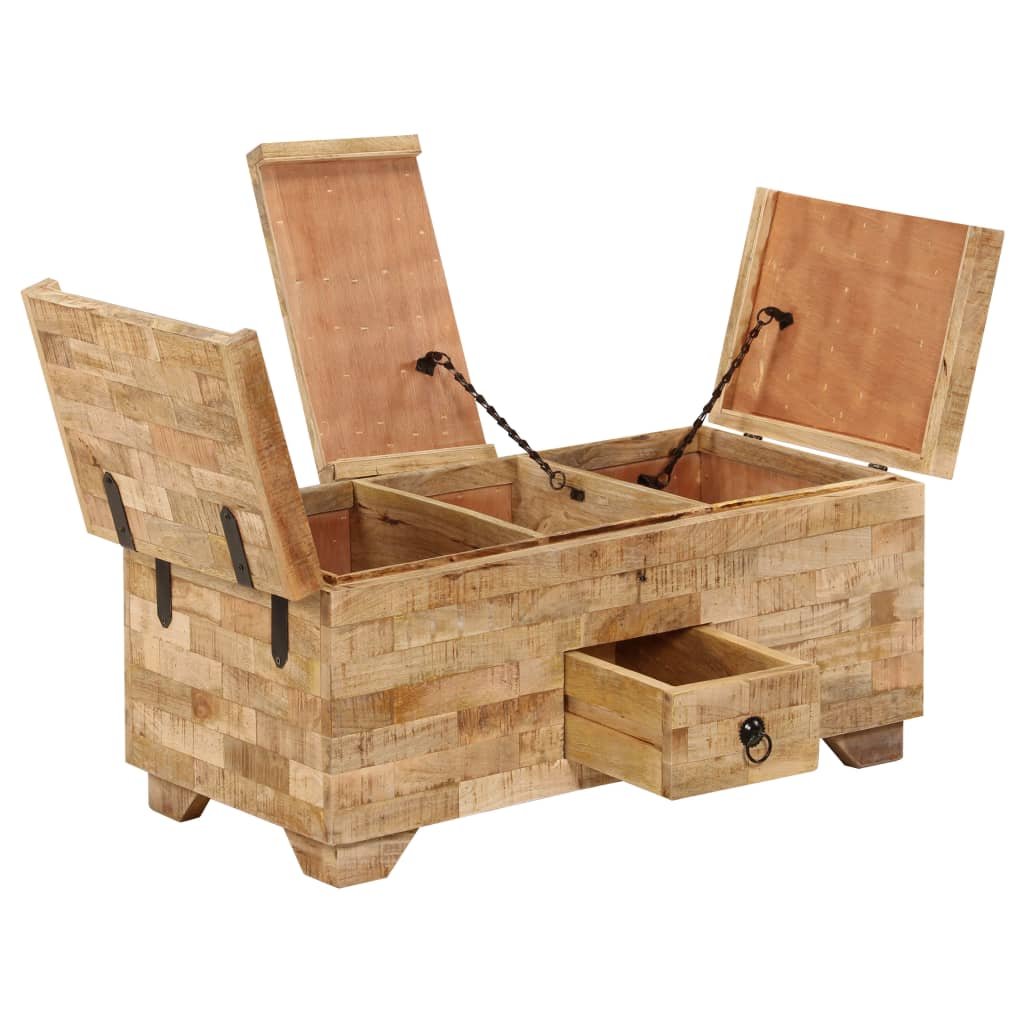 vidaXL Salontafel 80x40x35 cm massief mangohout