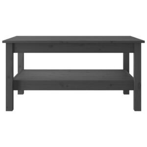 vidaXL Salontafel 80x50x40 cm massief grenenhout grijs