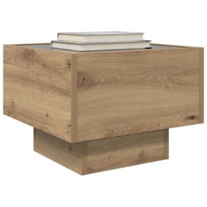 vidaXL Salontafel Artisan Eiken 40 x 40 x 30 cm Bewerkt hout