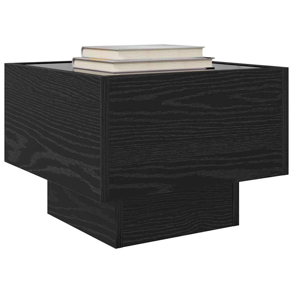 vidaXL Salontafel Zwart Eiken 40 x 40 x 30 cm Bewerkt hout