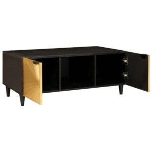 vidaXL Salontafel Zwart en Goud 100 x 54 x 40 cm Bewerkt hout