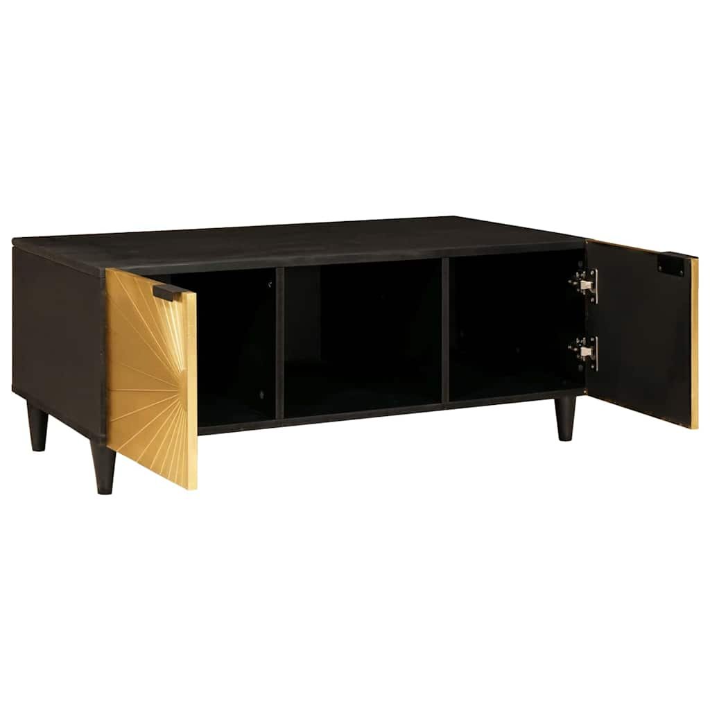 vidaXL Salontafel Zwart en Goud 100 x 54 x 40 cm Bewerkt hout