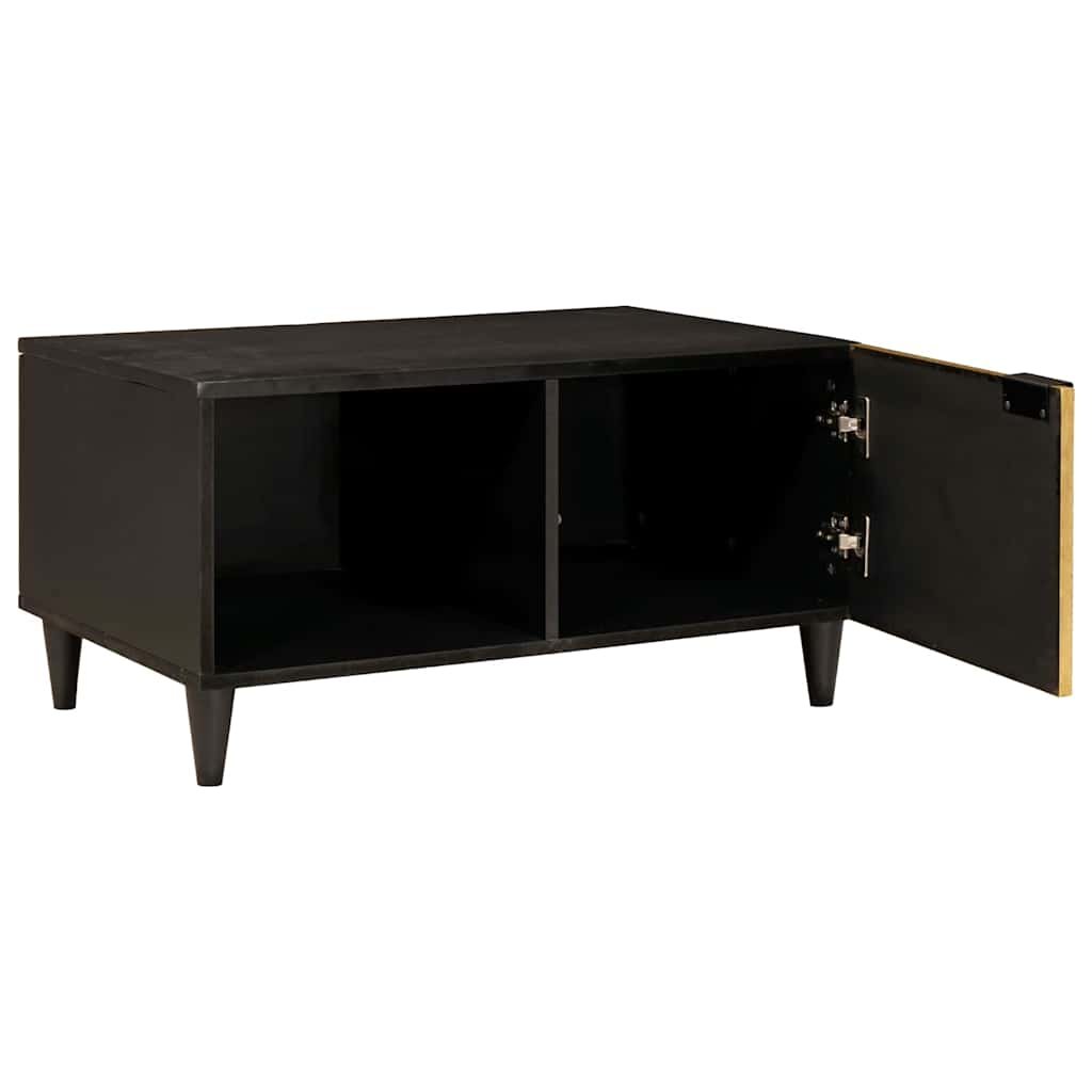 vidaXL Salontafel Zwart en Goud 80 x 50 x 40 cm Bewerkt hout