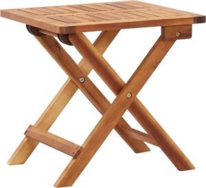 vidaXL - Salontafel - inklapbaar - 40x40x40 - cm - massief - acaciahout