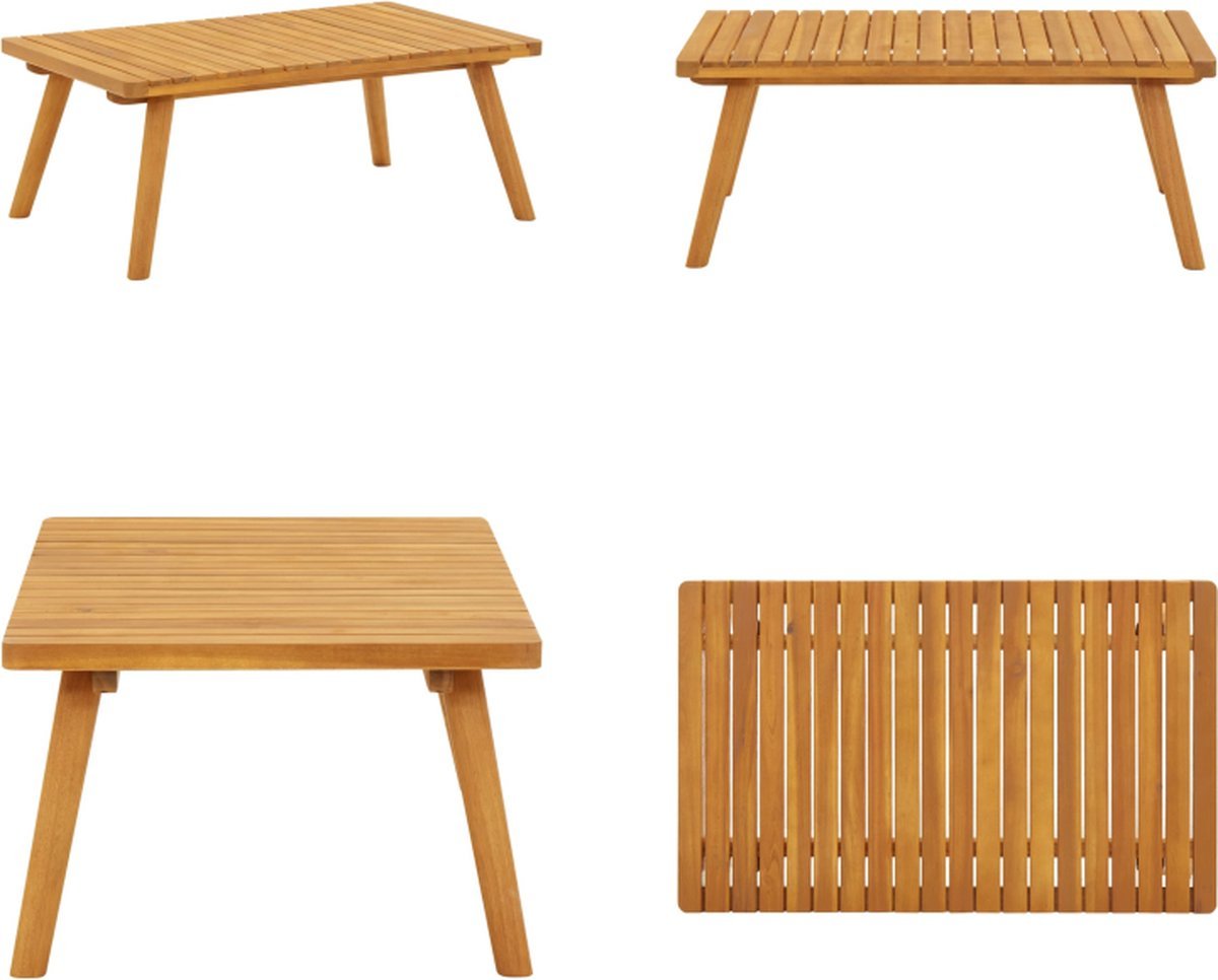 vidaXL Tuintafel 90x55x35 cm massief acaciahout - Salontafel - Salontafels - Theetafel - Theetafels