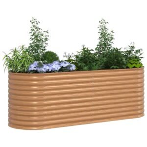 vidaXL Verhoogd bed Bruin 240 x 80 x 81 cm Staal